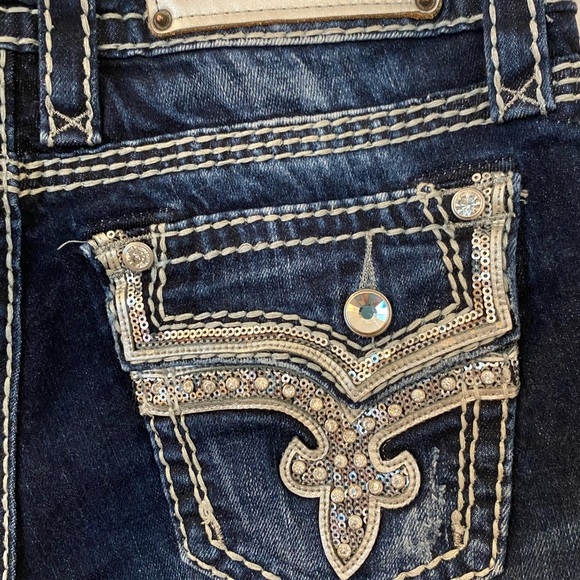 Rock Revival Womens Western Kai Bootcut Jeans Size 27 Distressed Embroidered - Picture 6 of 10